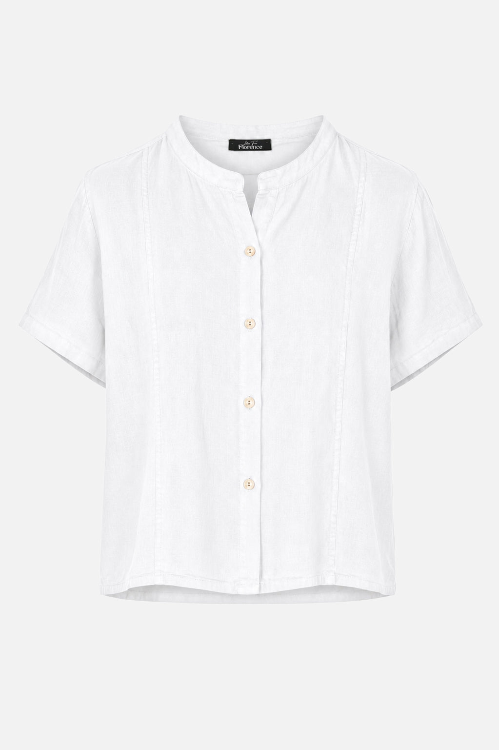 Band Collar Linen Shirt