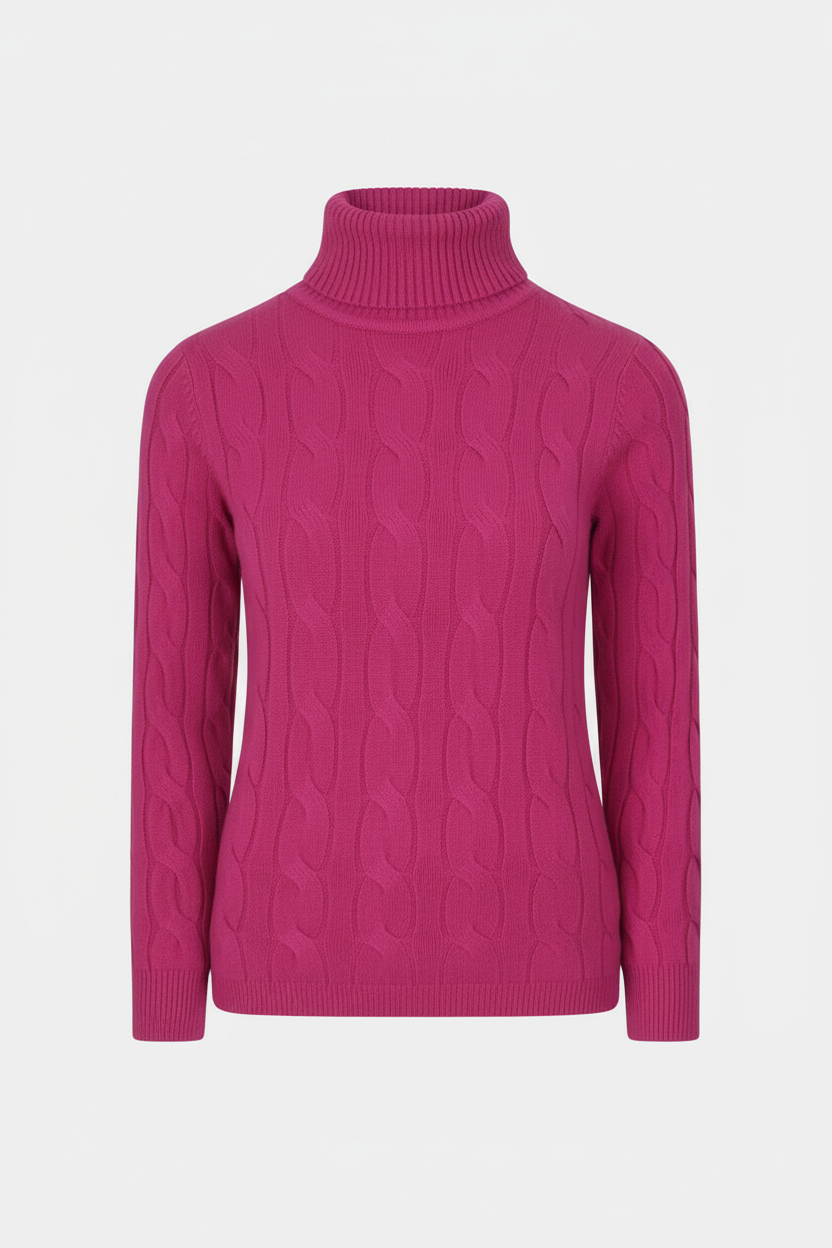 Roll Neck Bold Cable Jumper