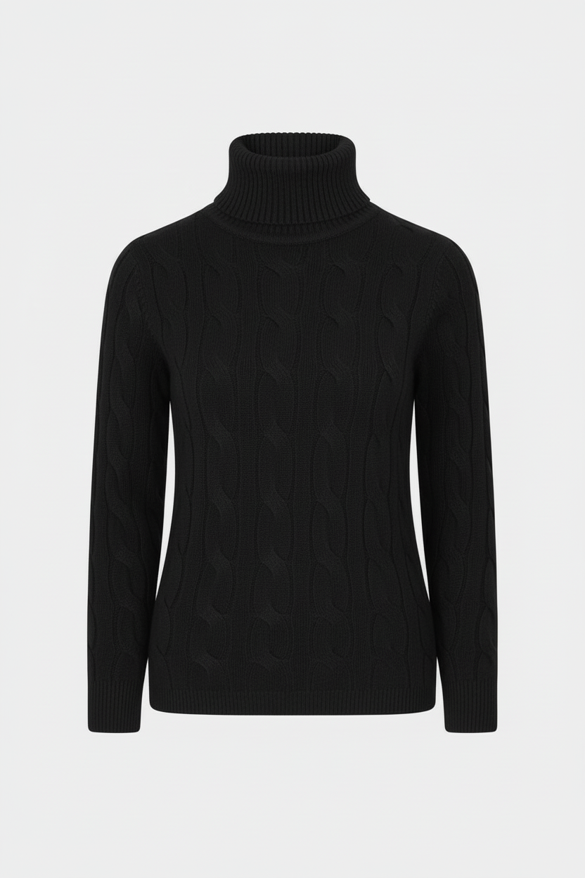 Roll Neck Bold Cable Jumper