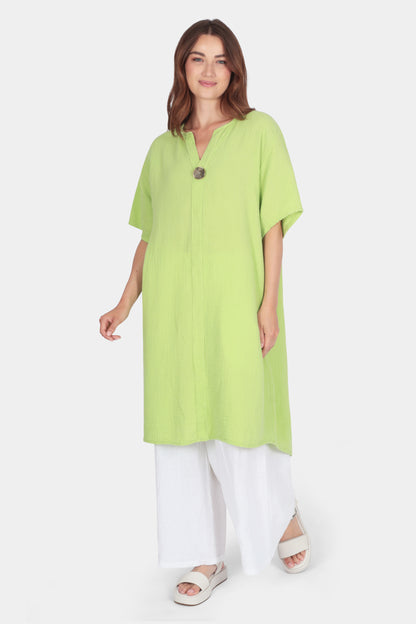 Gia Notch Neck Tunic Dress