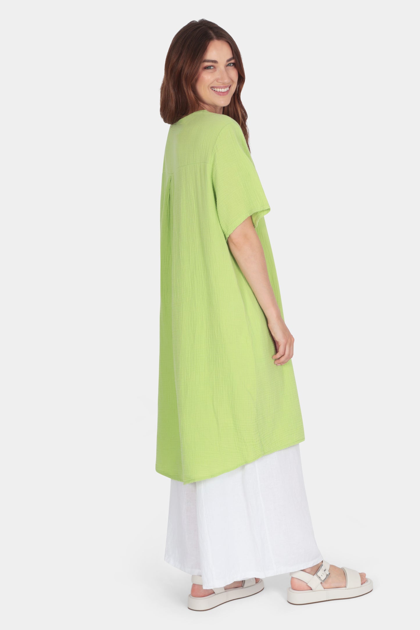 Gia Notch Neck Tunic Dress