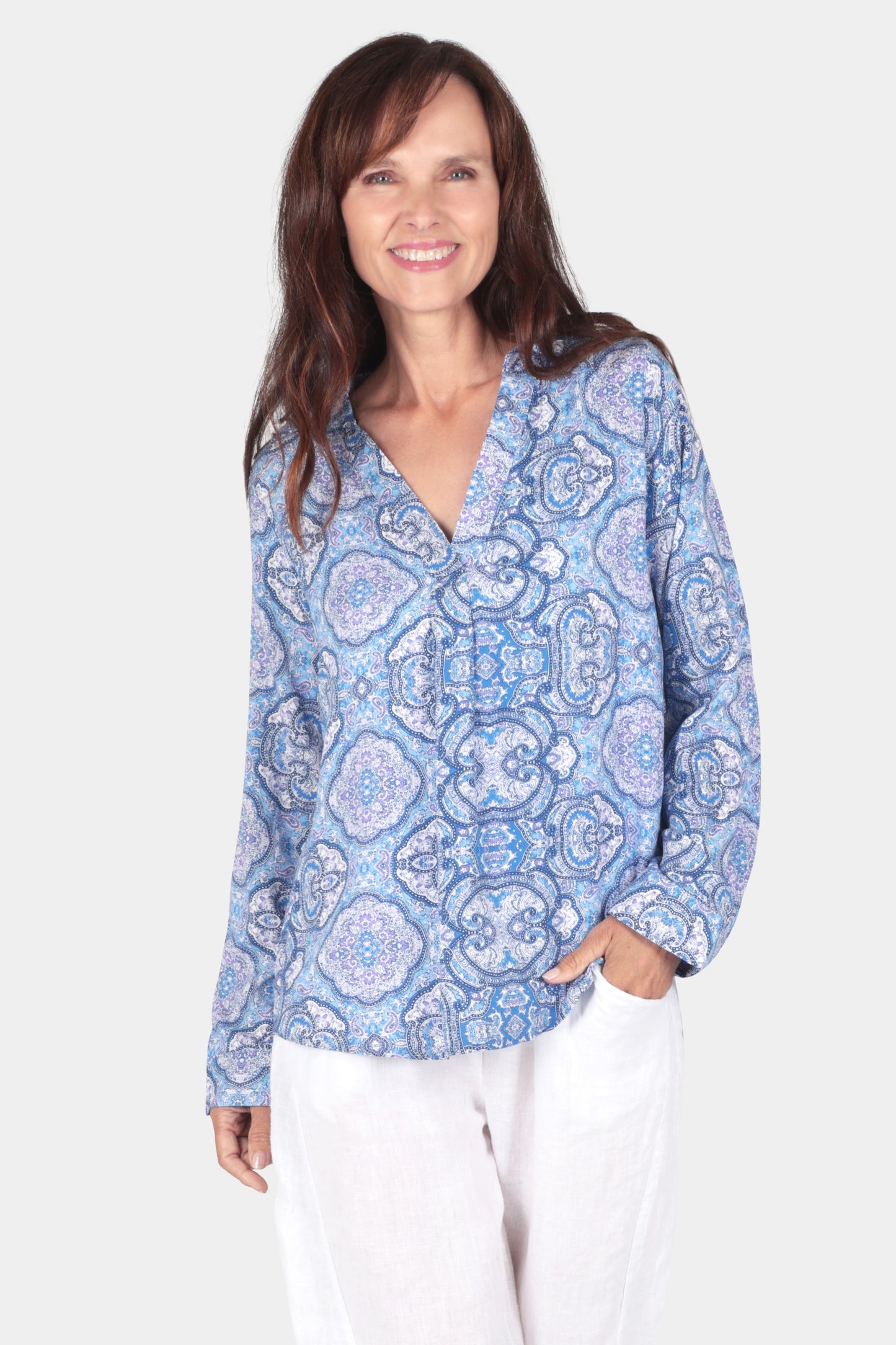 Sorrento Medallion Print Blouse