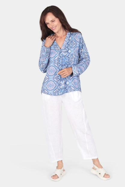 Sorrento Medallion Print Blouse