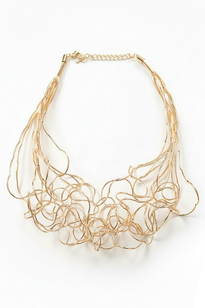 Airy Sculpted Loops Necklace