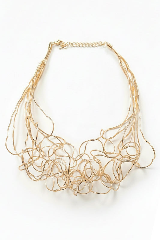 Airy Sculpted Loops Necklace