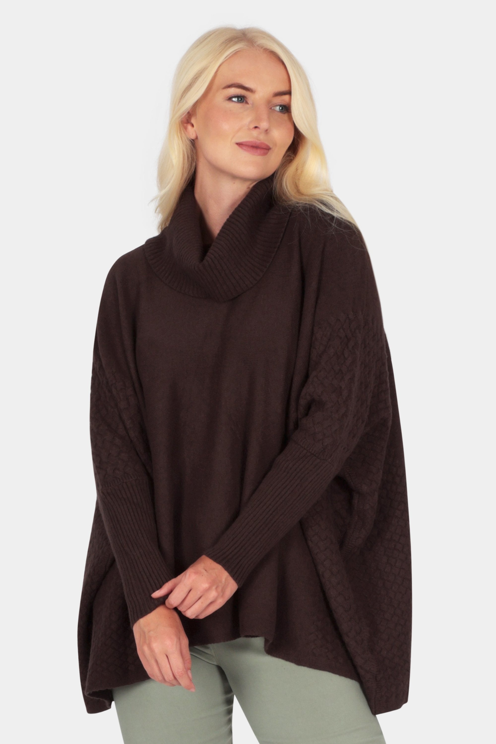 Poncho Style Knit Jumper