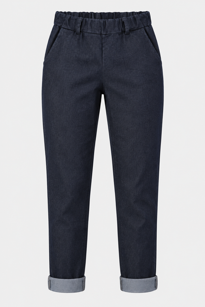 Cotton Stretch Denim Slimfit Trousers
