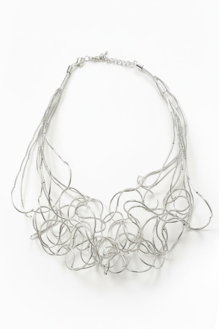 Airy Sculpted Loops Necklace