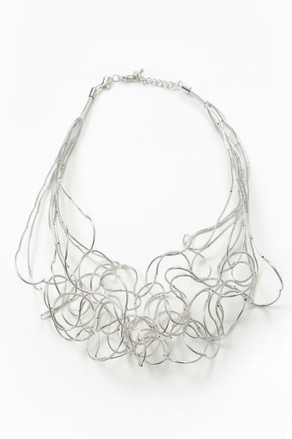 Airy Sculpted Loops Necklace