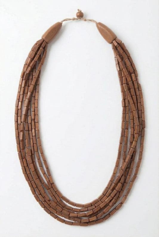 Layered Mosaic Bead Necklace