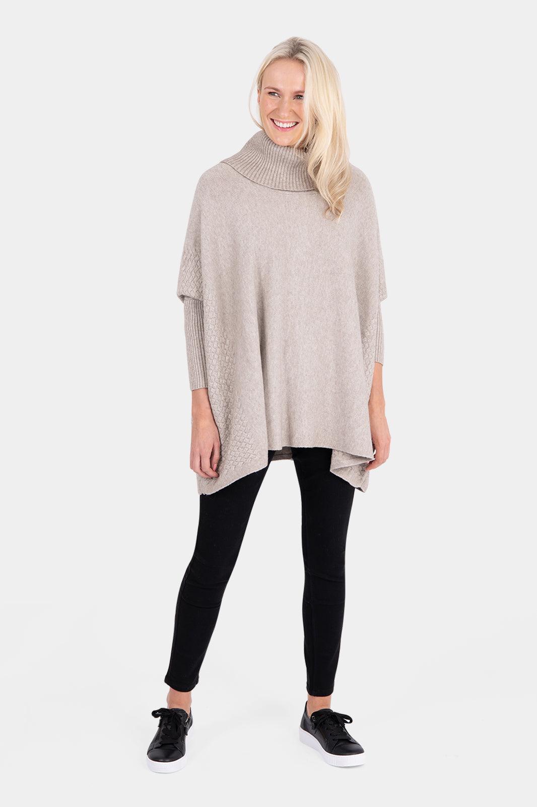 Poncho Style Knit Jumper