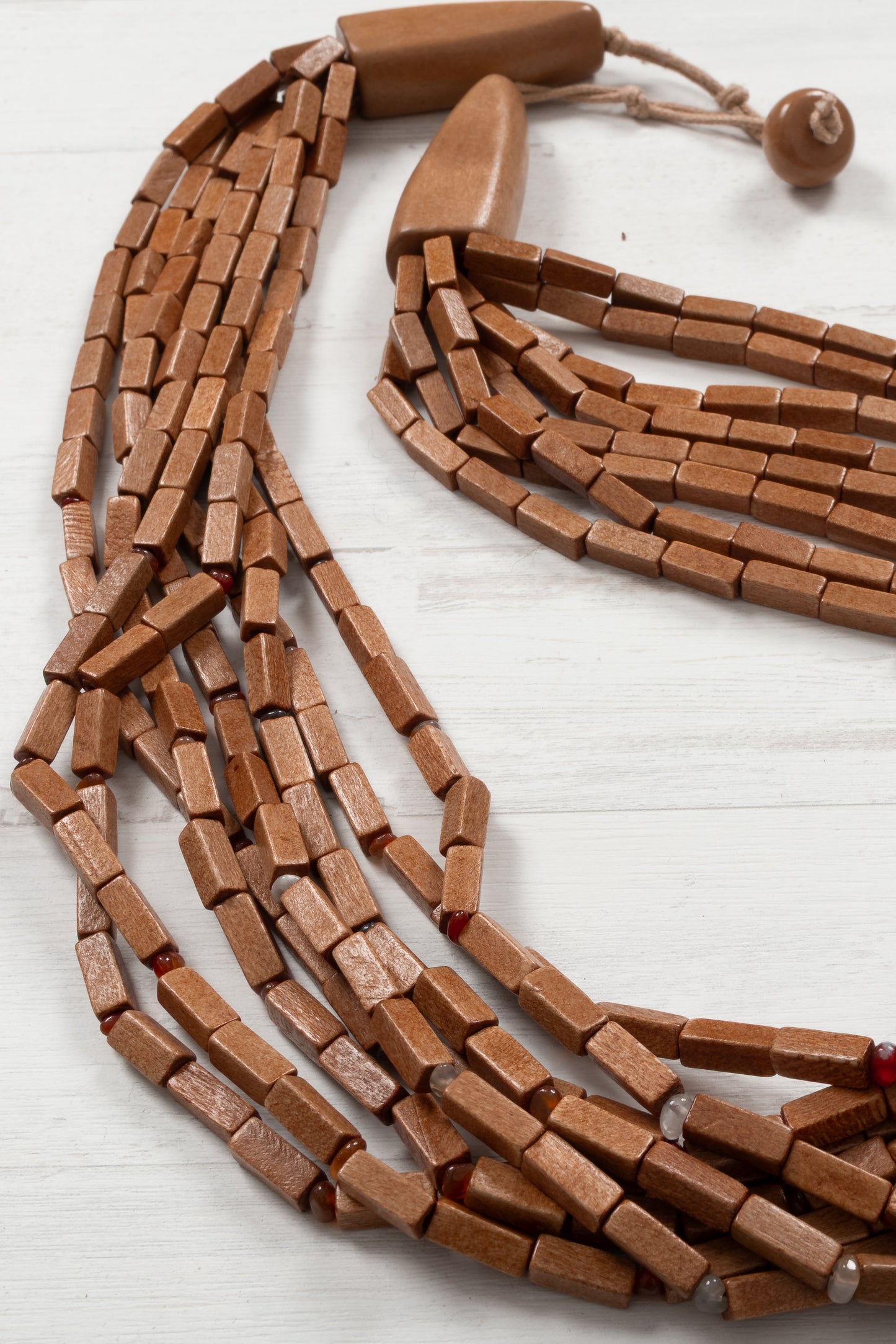 Layered Mosaic Bead Necklace