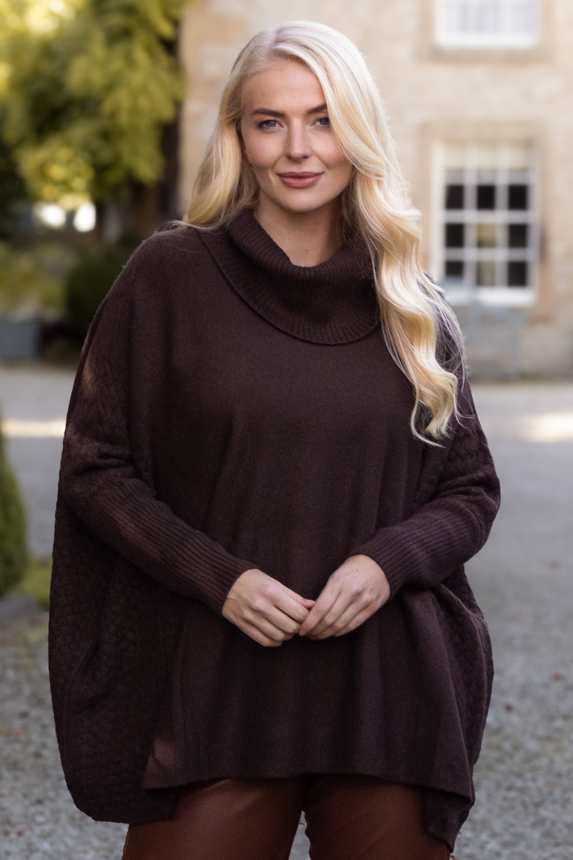 Poncho Style Knit Jumper