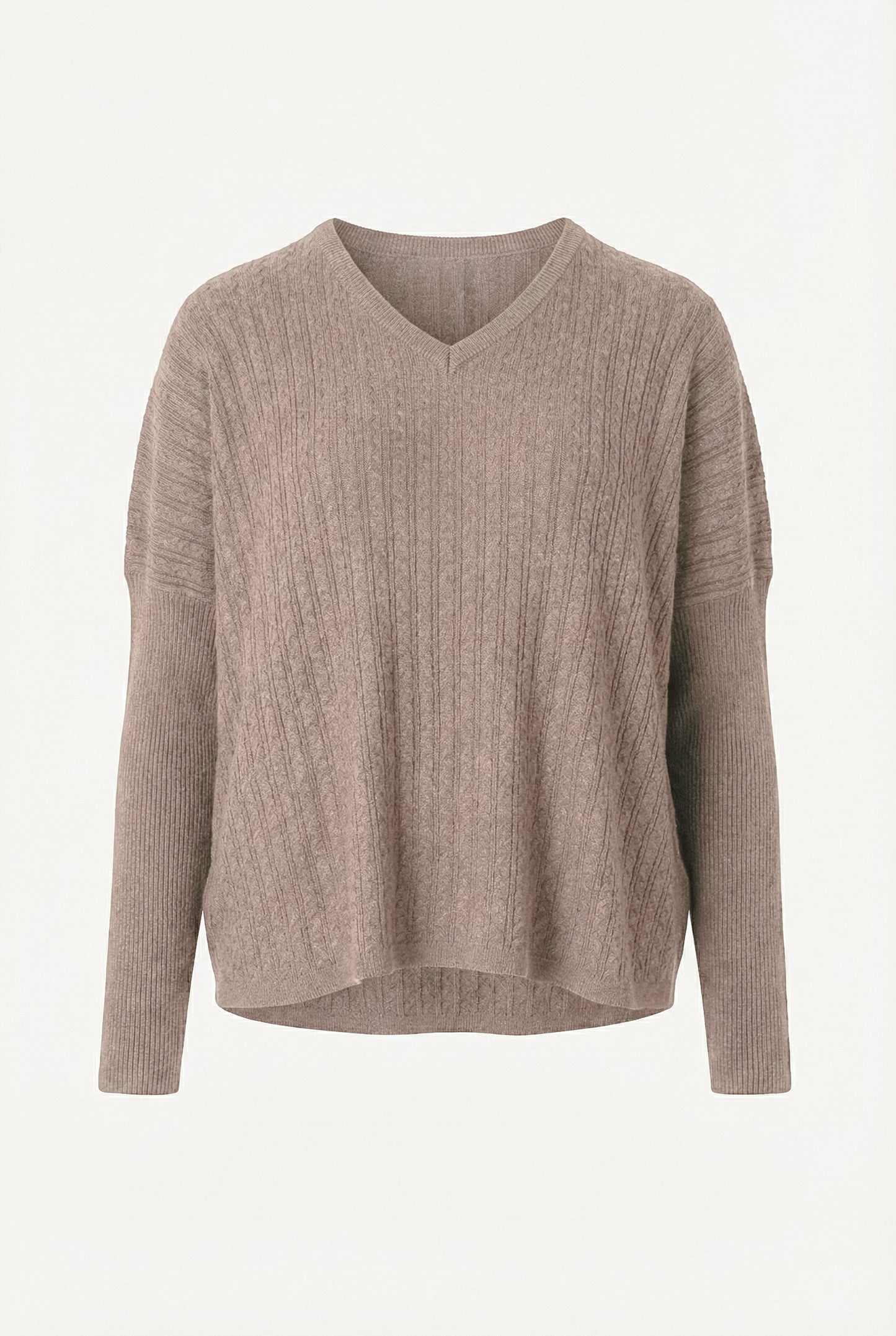 Soft Cable V-Neck Knit
