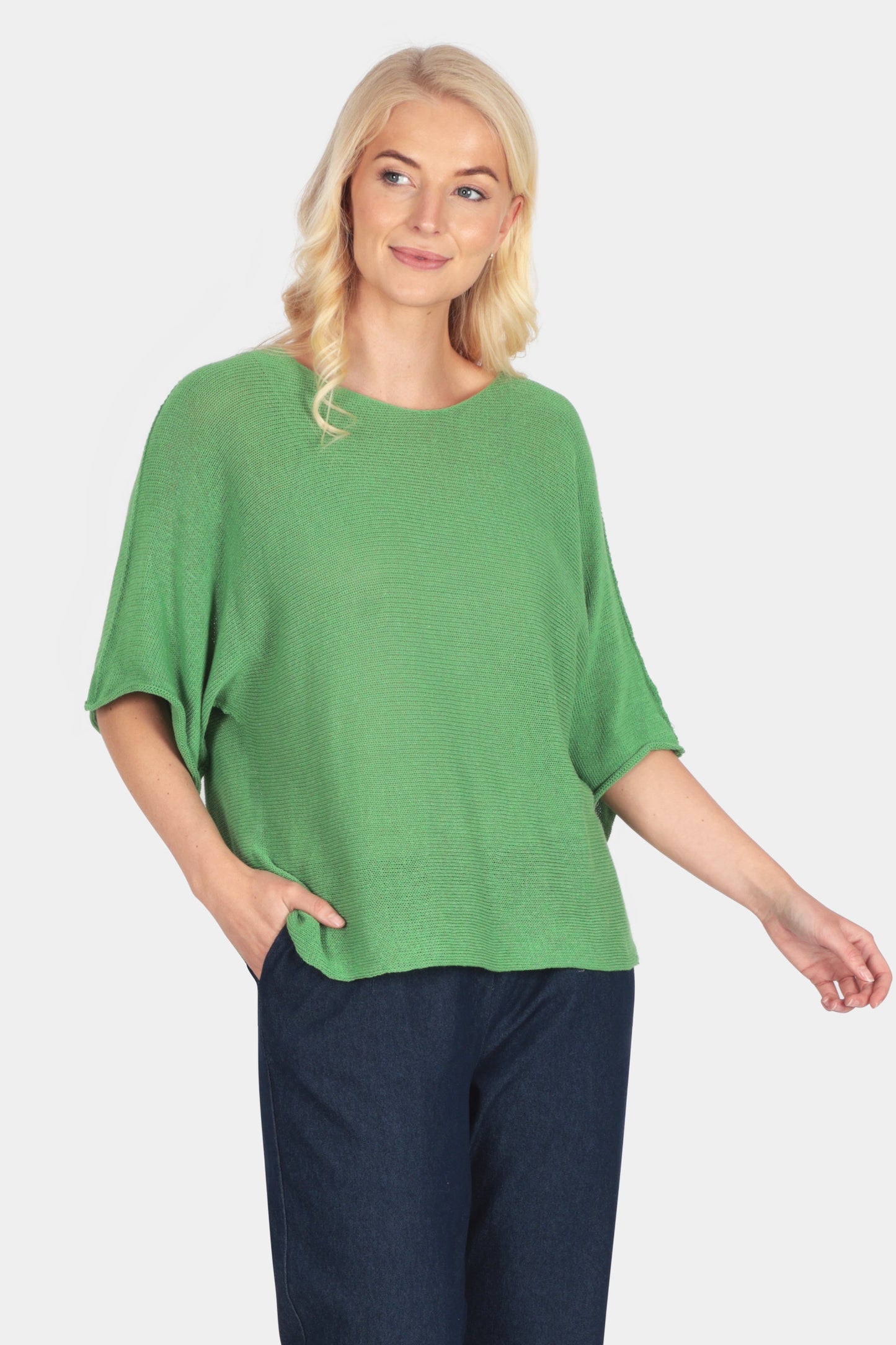 Round Neck Cotton Knit Top