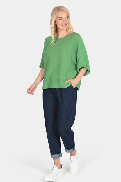 Round Neck Cotton Knit Top