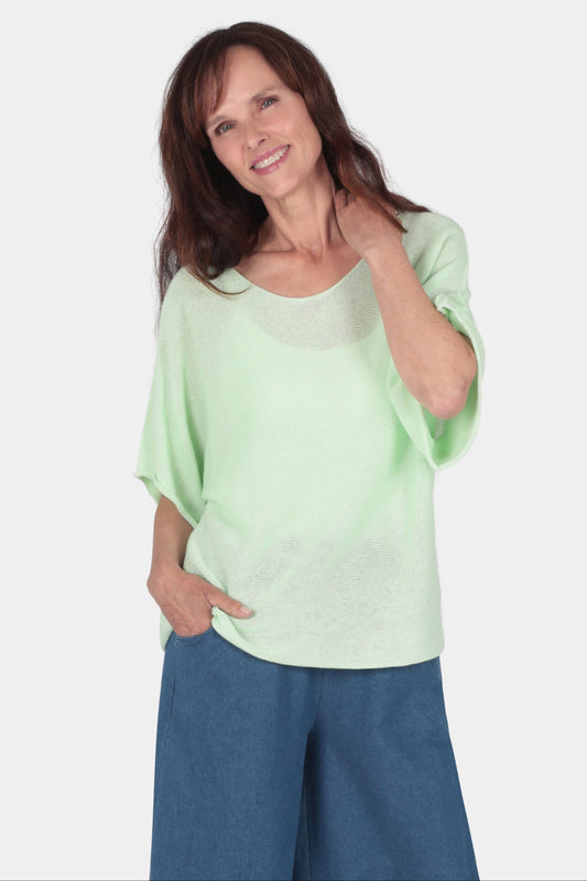 Round Neck Cotton Knit Top
