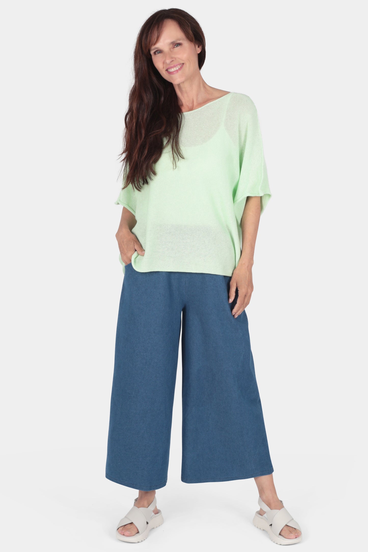 Round Neck Cotton Knit Top