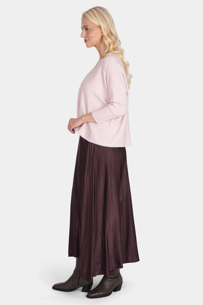 Silk High Low Maxi Skirt