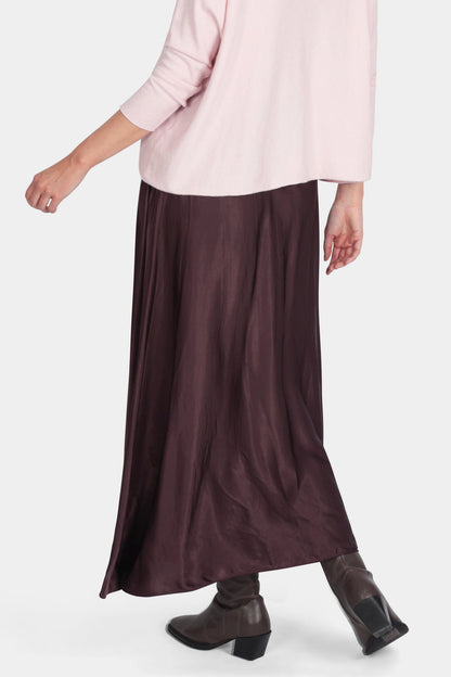 Silk High Low Maxi Skirt