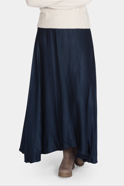 Silk High Low Maxi Skirt