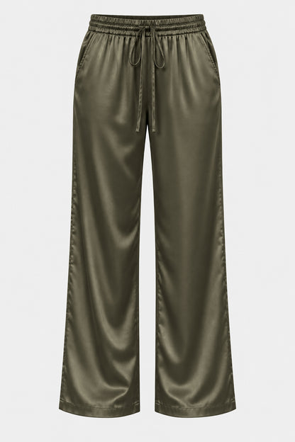 Satin Wide Leg Trousers