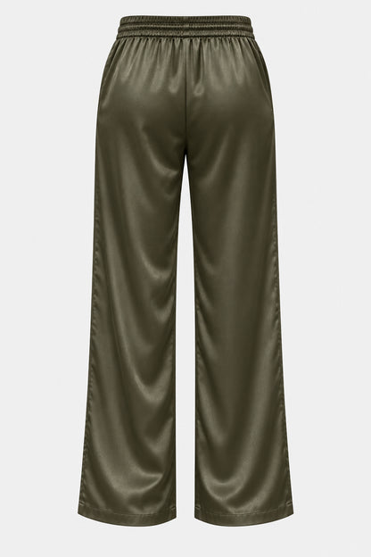 Satin Wide Leg Trousers