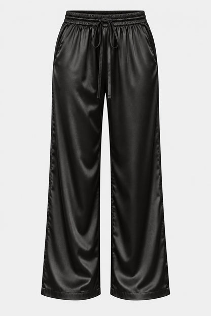 Satin Wide Leg Trousers