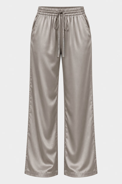 Satin Wide Leg Trousers