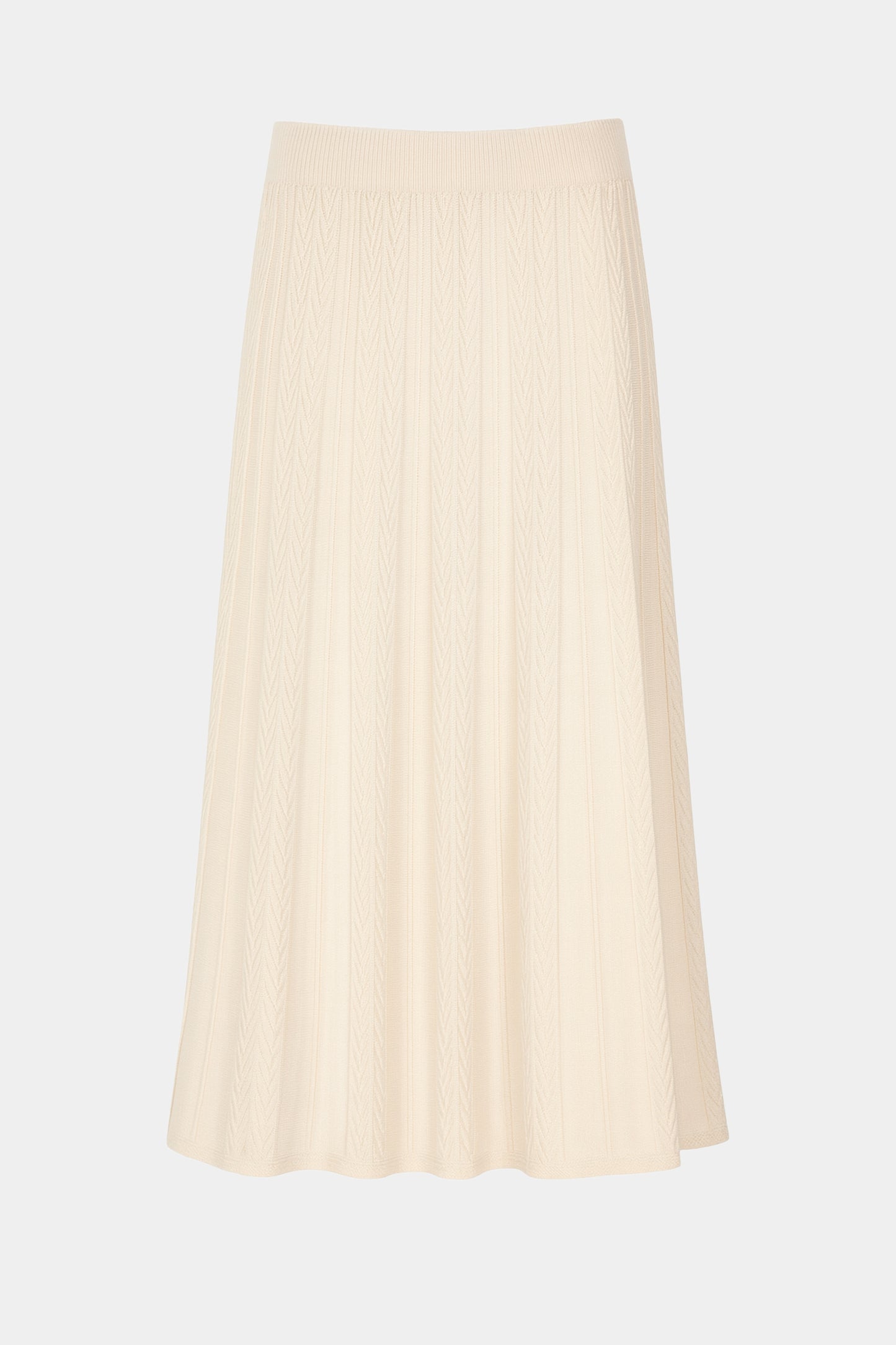 Soft Knit Cable Pleat Skirt