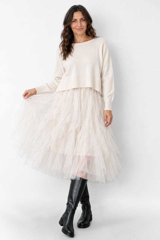 Adria Button Back Knit Dress Set