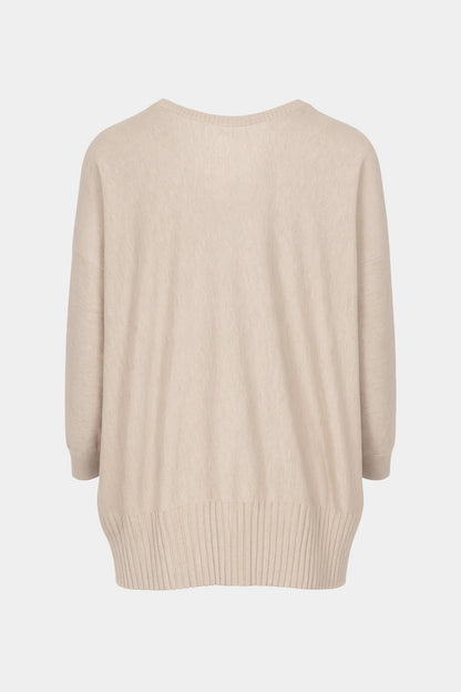 Two Pocket Fine Knit V Tunic