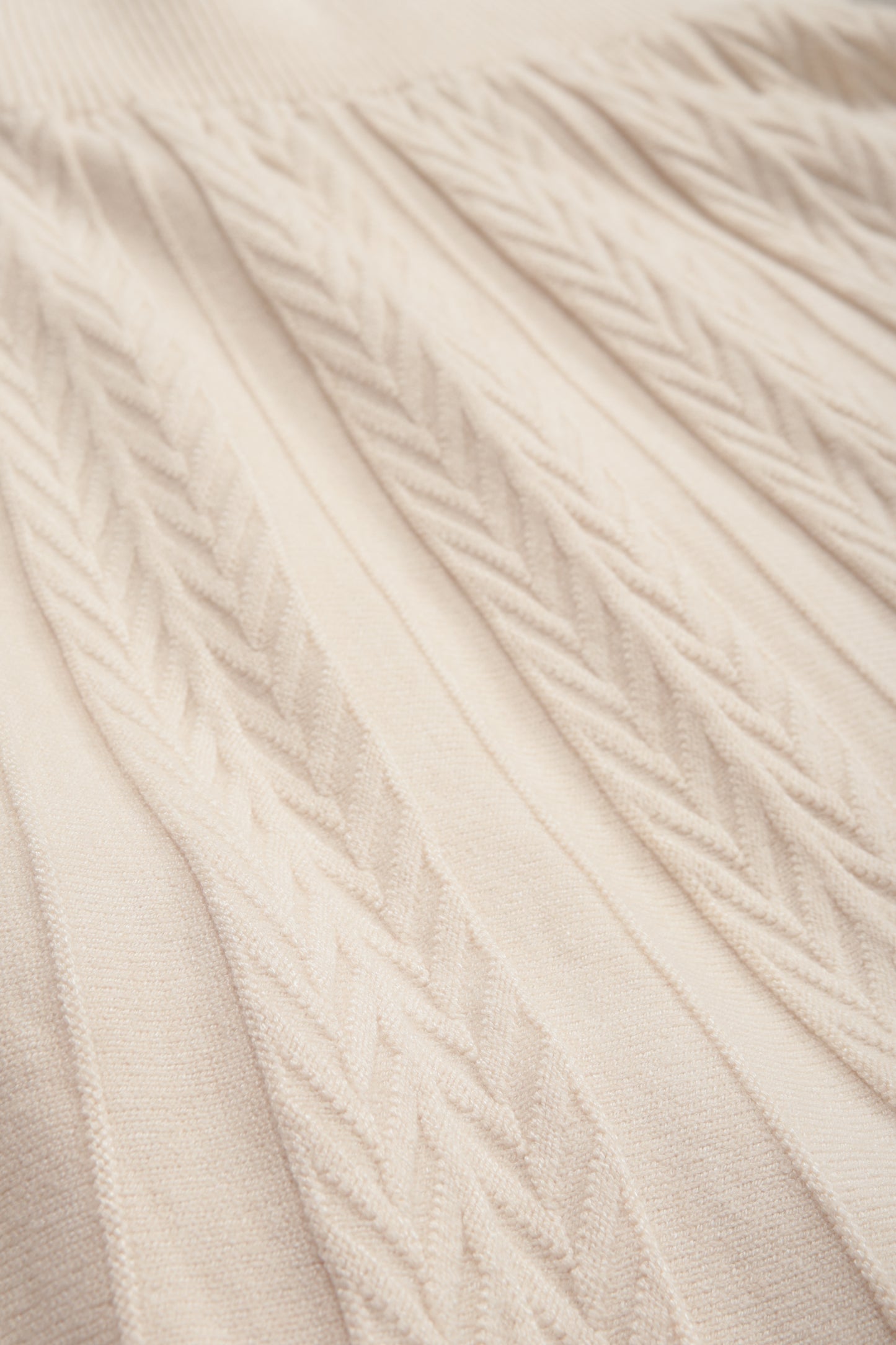 Soft Knit Cable Pleat Skirt