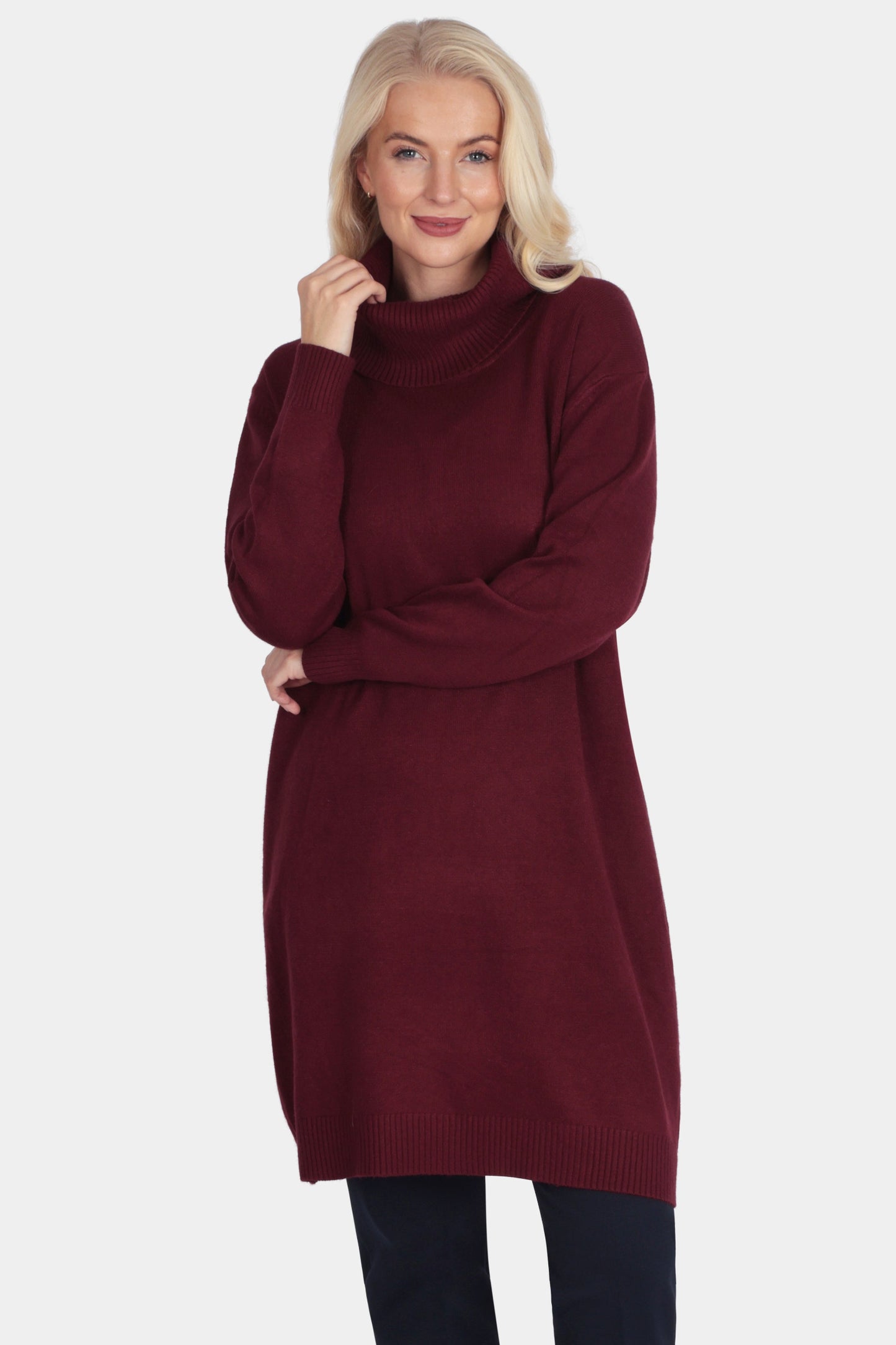 Roll Neck Tunic Jumper
