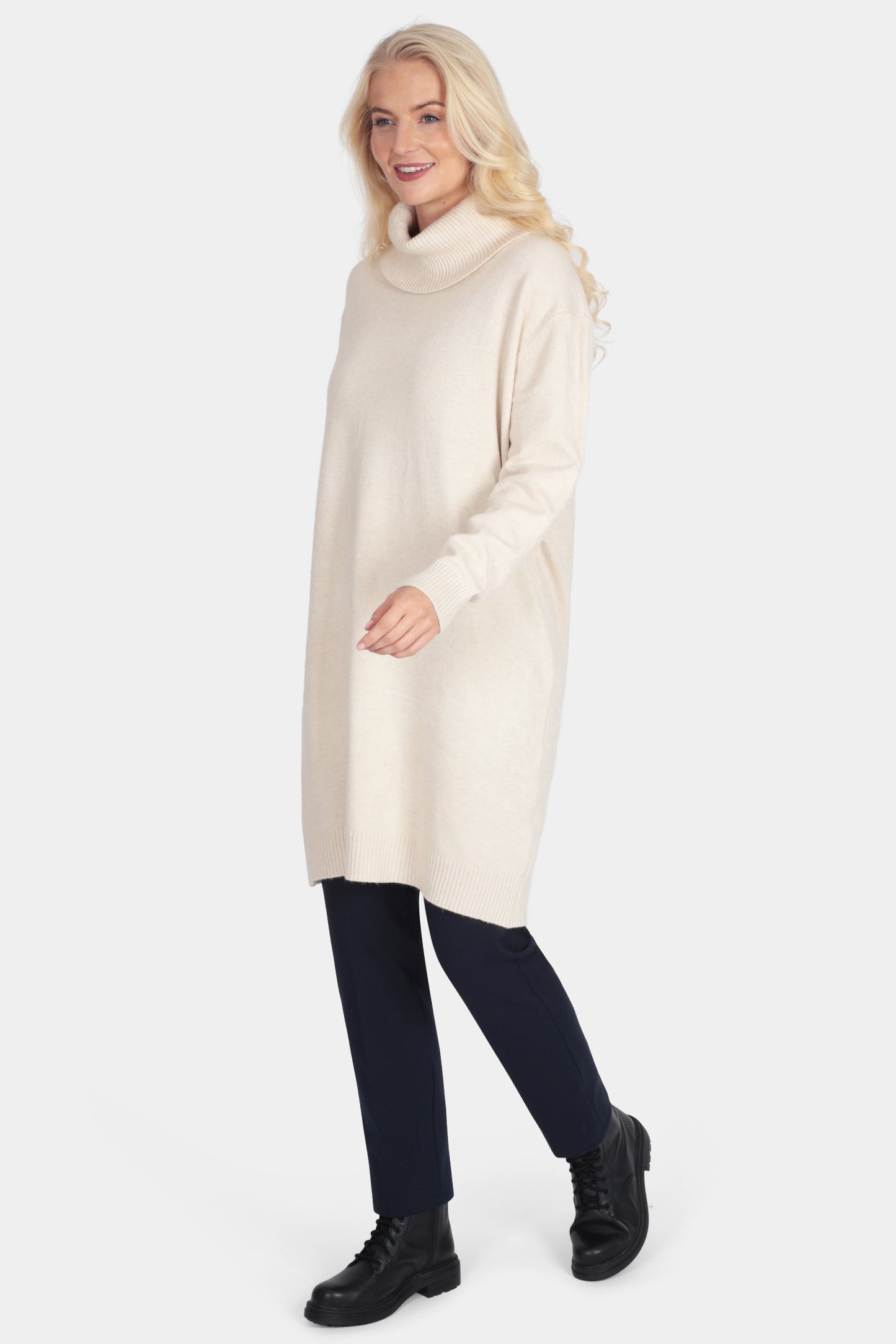 Roll Neck Tunic Jumper