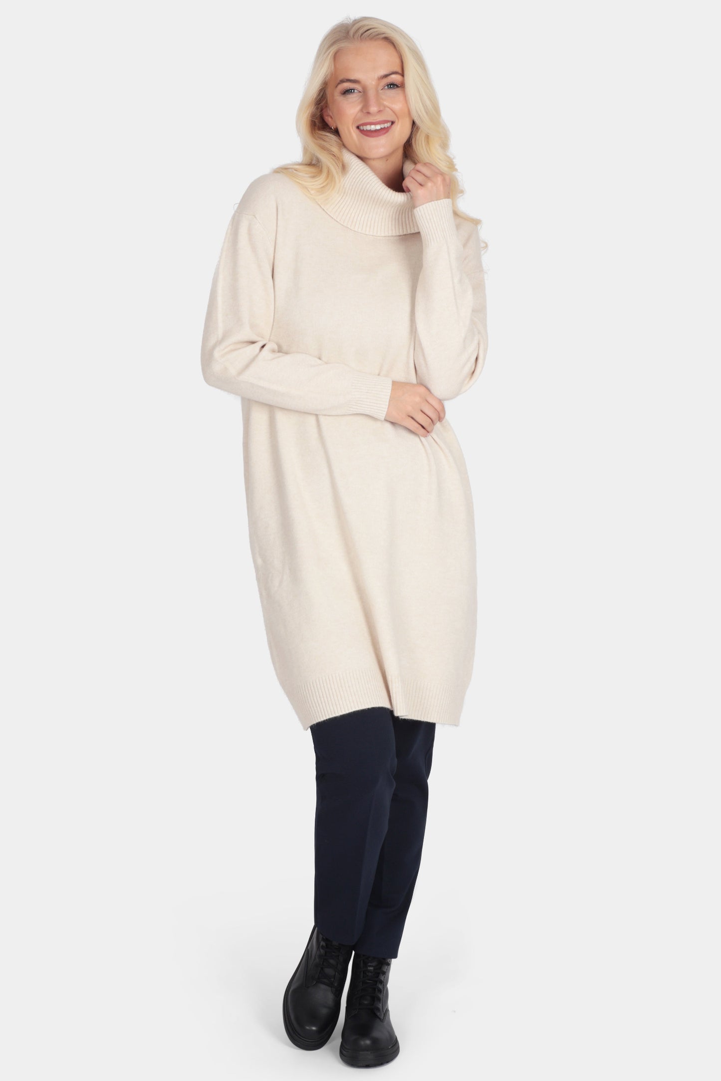Roll Neck Tunic Jumper