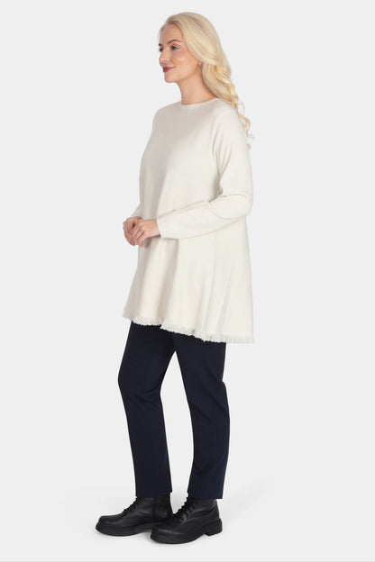 Crew Fringe Hem Knit Tunic