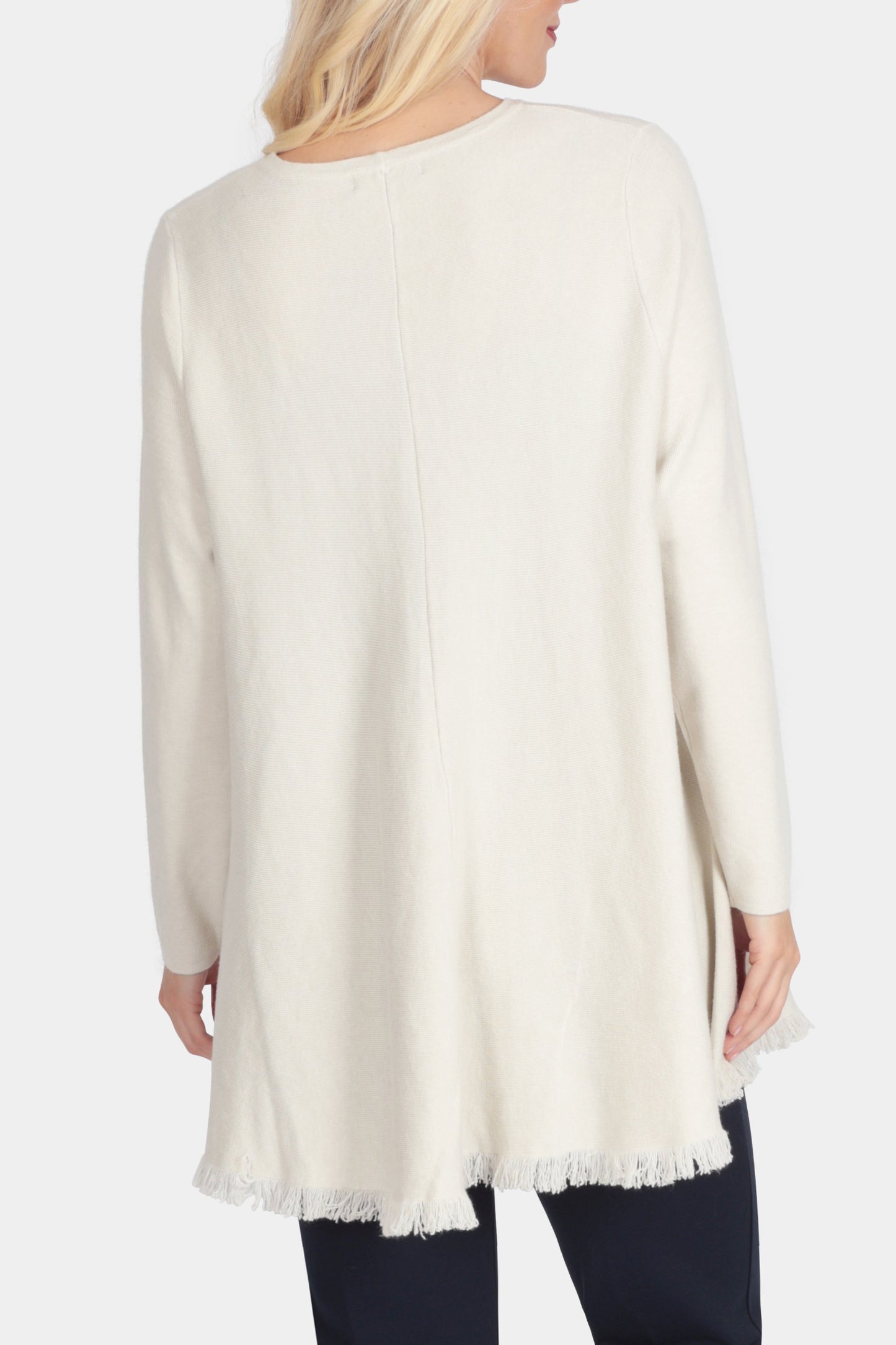 Crew Fringe Hem Knit Tunic
