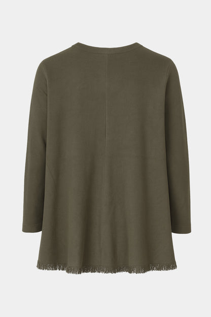 Crew Fringe Hem Knit Tunic