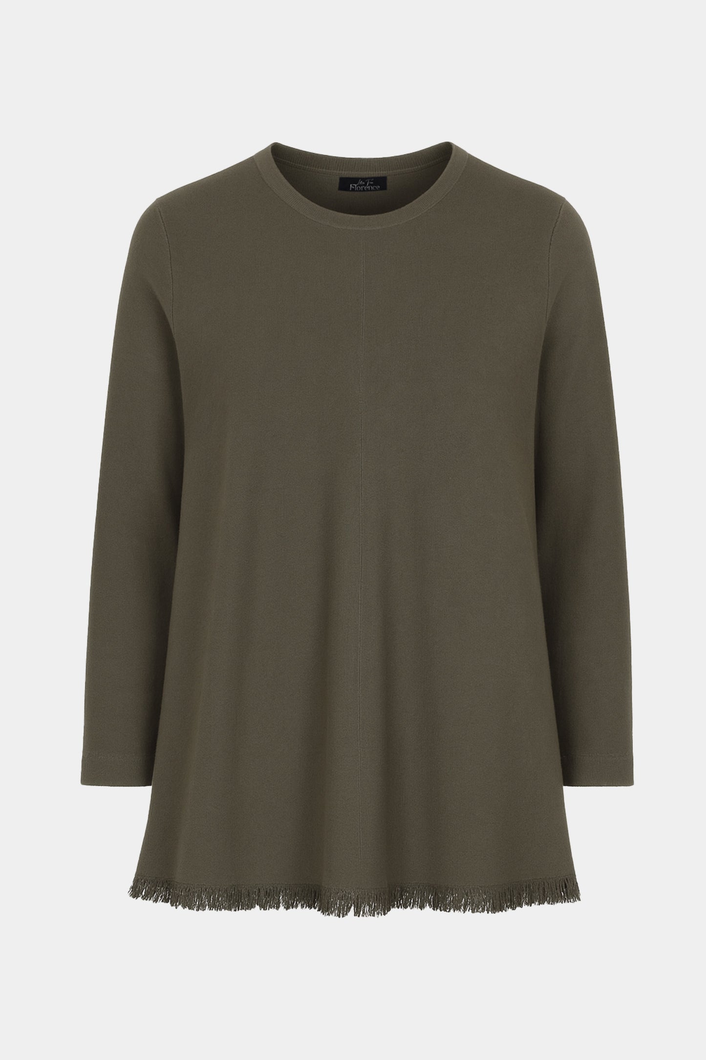 Crew Fringe Hem Knit Tunic