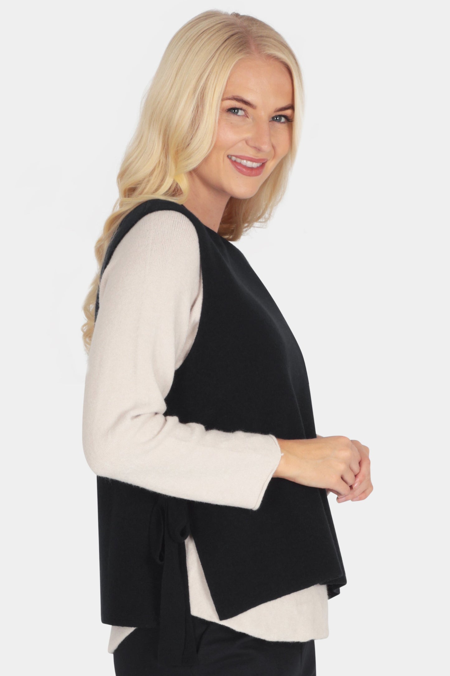 Soft Knit Side-Tie Vest