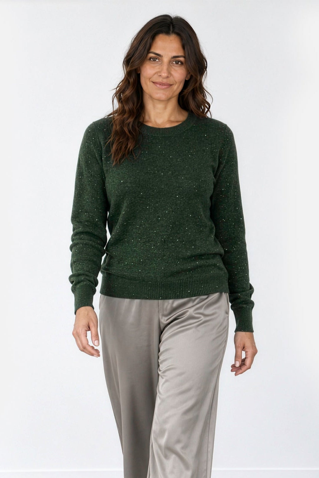 Sequin Knit Crew Jumper