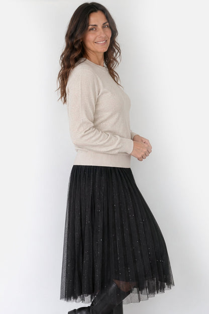 Sequin Knit Crew Jumper