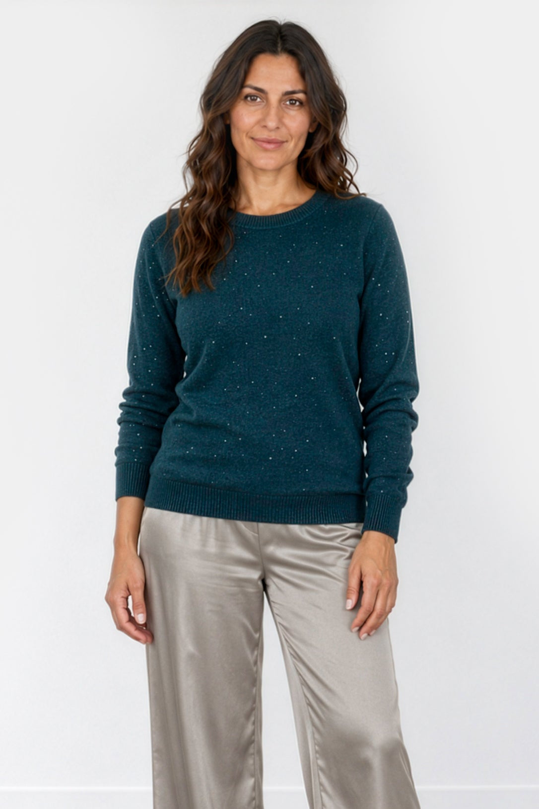 Sequin Knit Crew Jumper