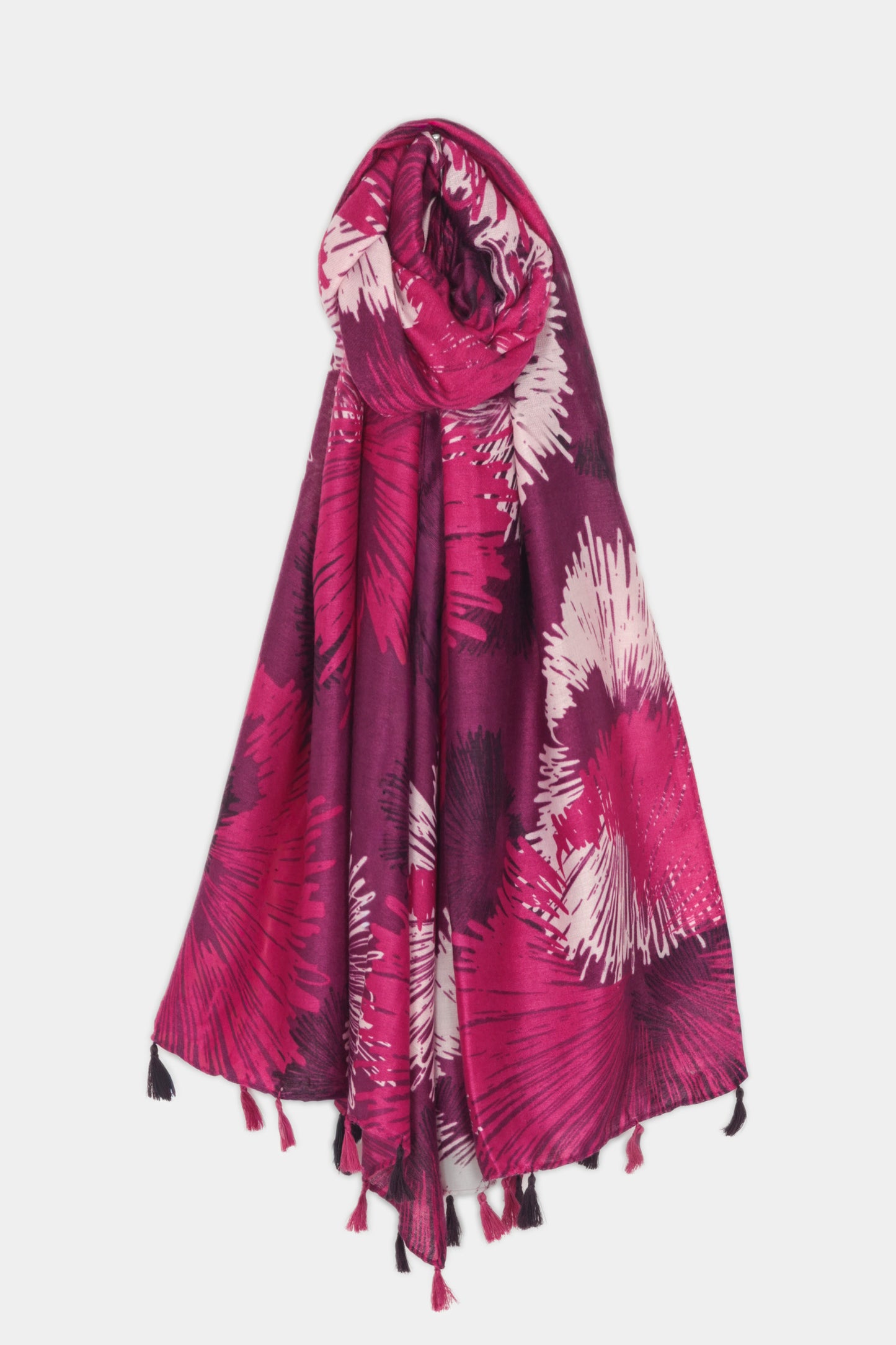 Floral Paint Splash Print Scarf