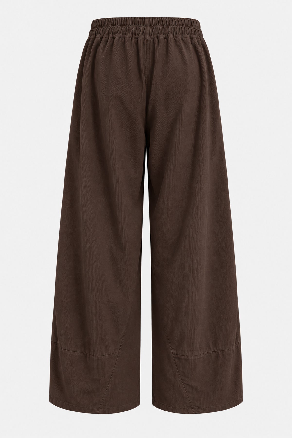 Curved Hem Cotton Cord Trousers