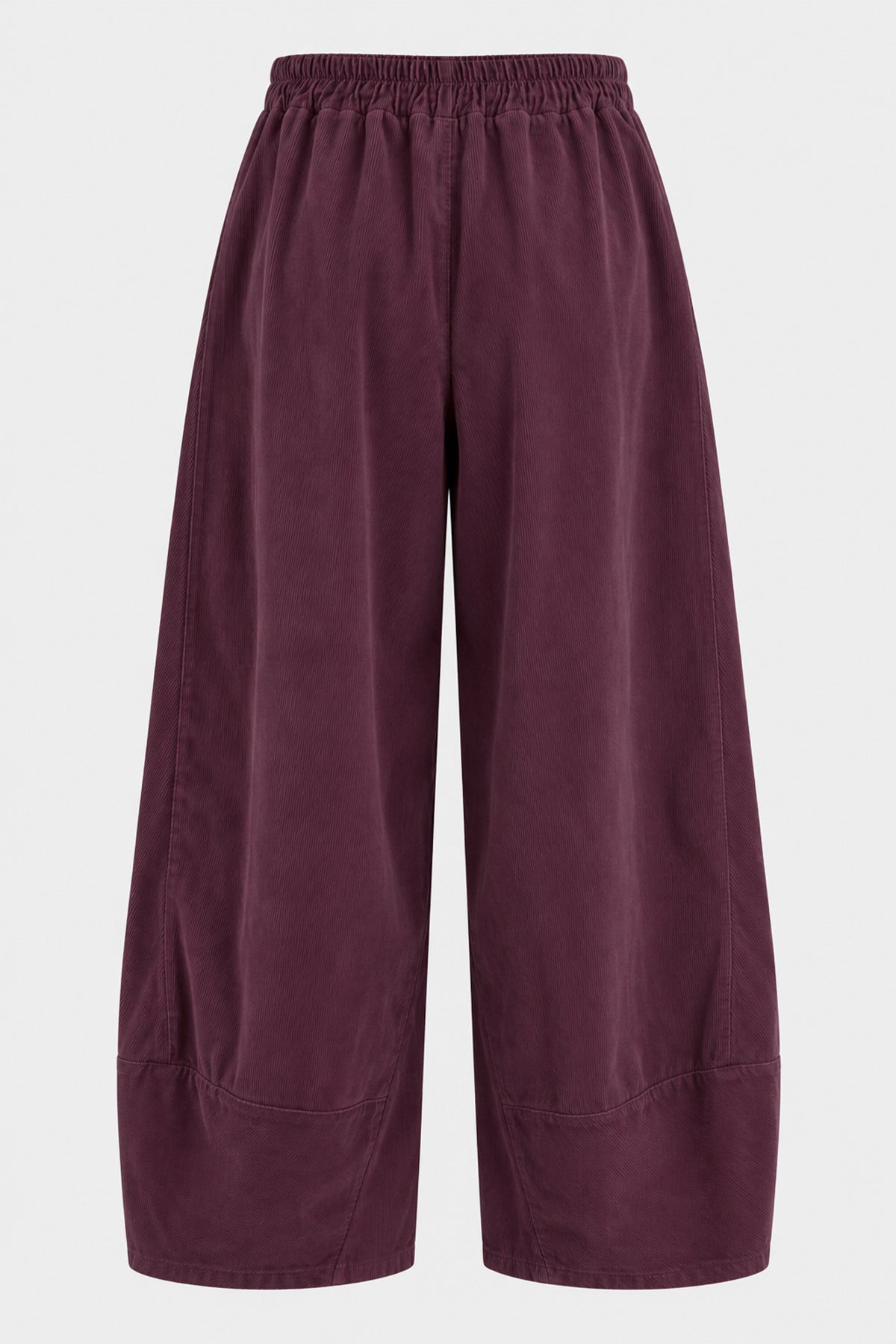 Curved Hem Cotton Cord Trousers
