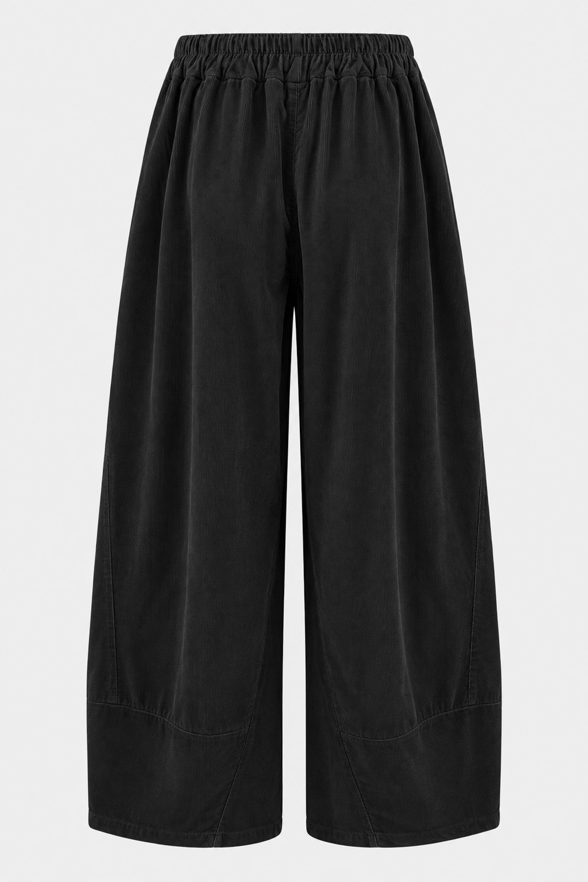 Curved Hem Cotton Cord Trousers