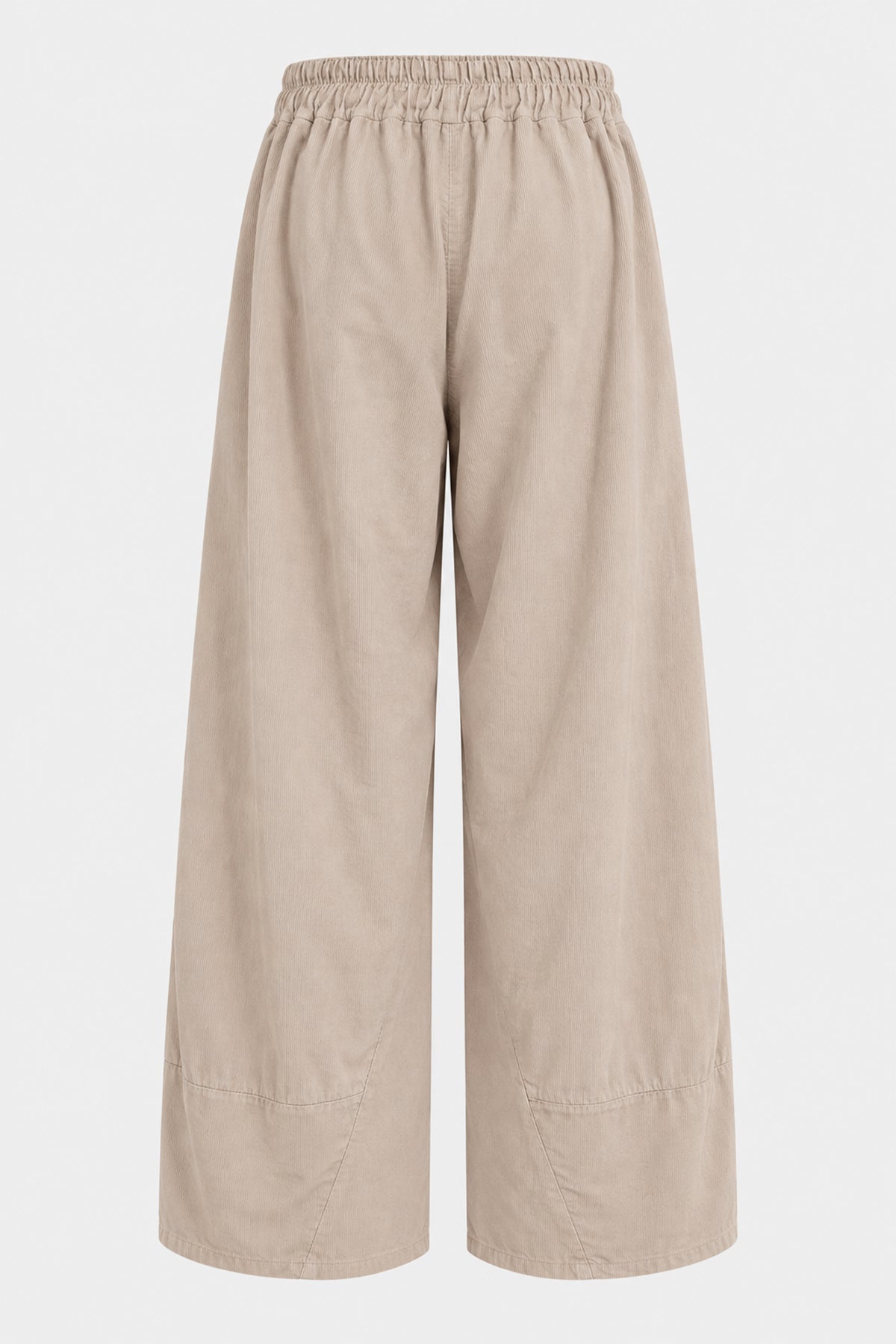 Curved Hem Cotton Cord Trousers