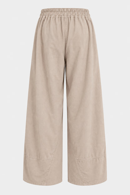 Curved Hem Cotton Cord Trousers